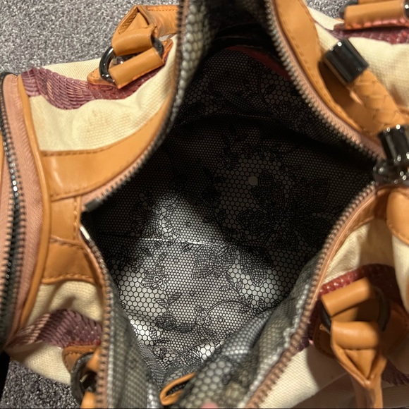 Betsey Johnson Purse with Canvas and Blush Sequins - Picture 8 of 10